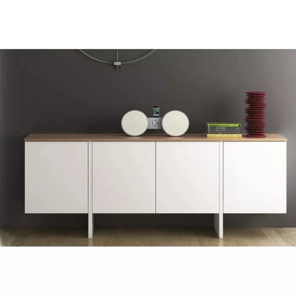 DRESSEN - Oak Brown & White Cabinet Storage Side Board