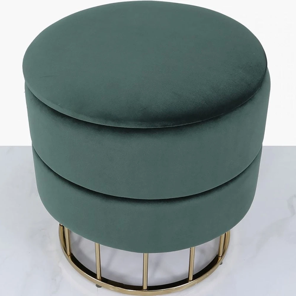 ORIE- Round Storage Ottoman - Image 5