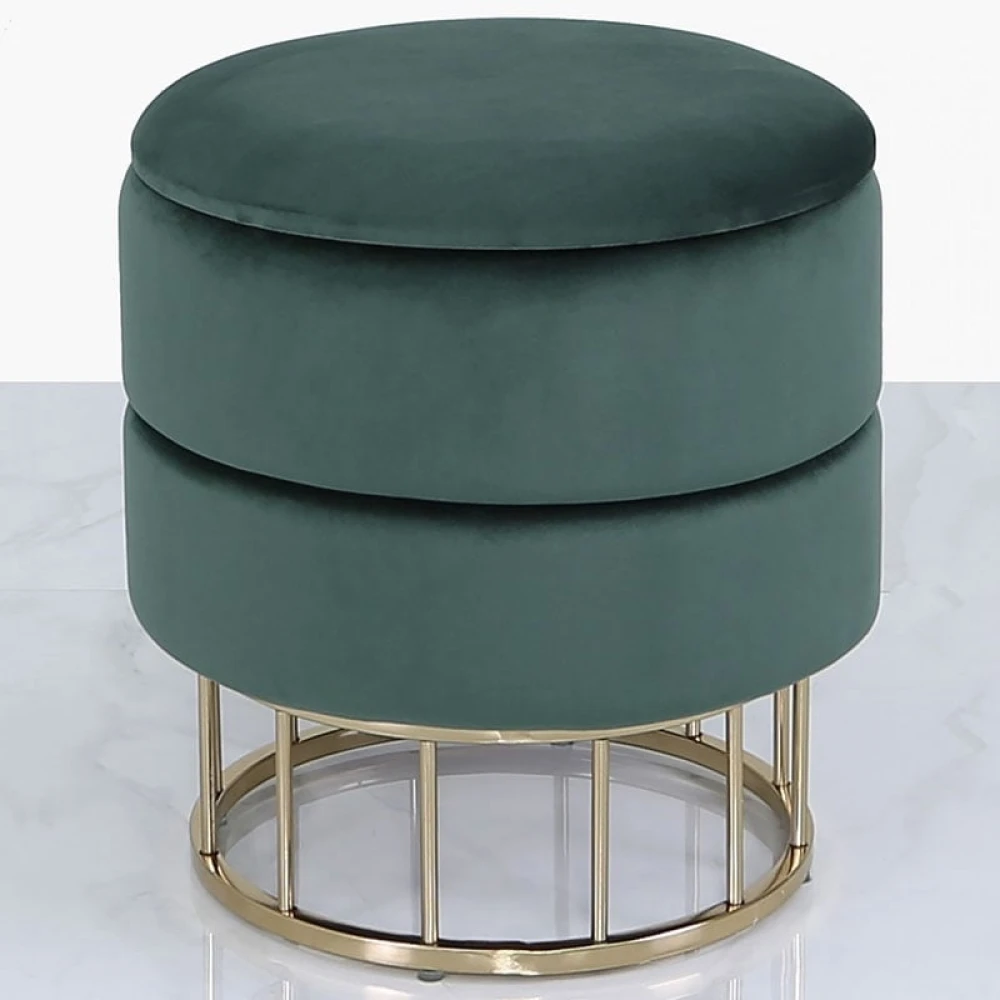 ORIE- Round Storage Ottoman - Image 3