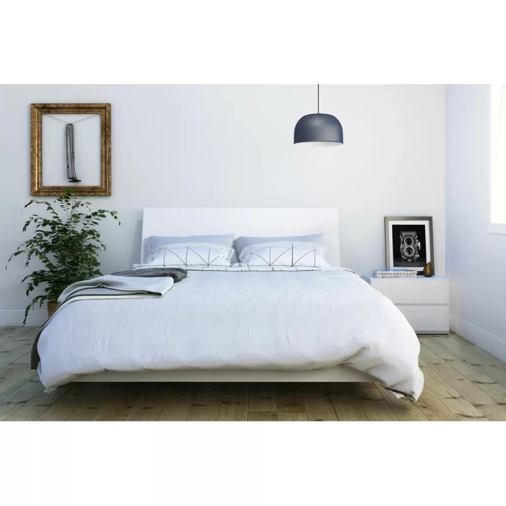 XANDER - White Queen Size Four Pieces Bedroom Set - Image 2