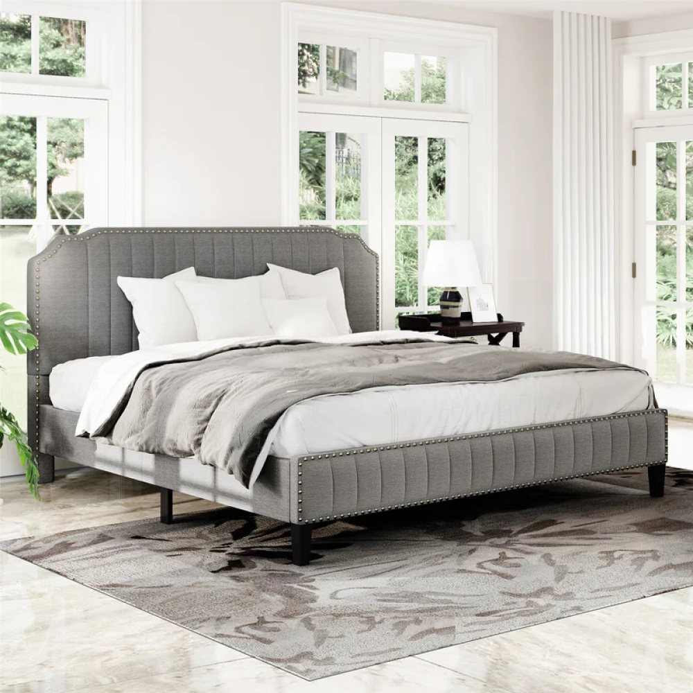 REAGEN - Grey & Brown Contemporary Style Bedroom Set - Image 2