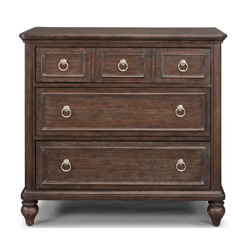 FALLON - Brown King Size Polish Finish Bedroom Set - Image 13