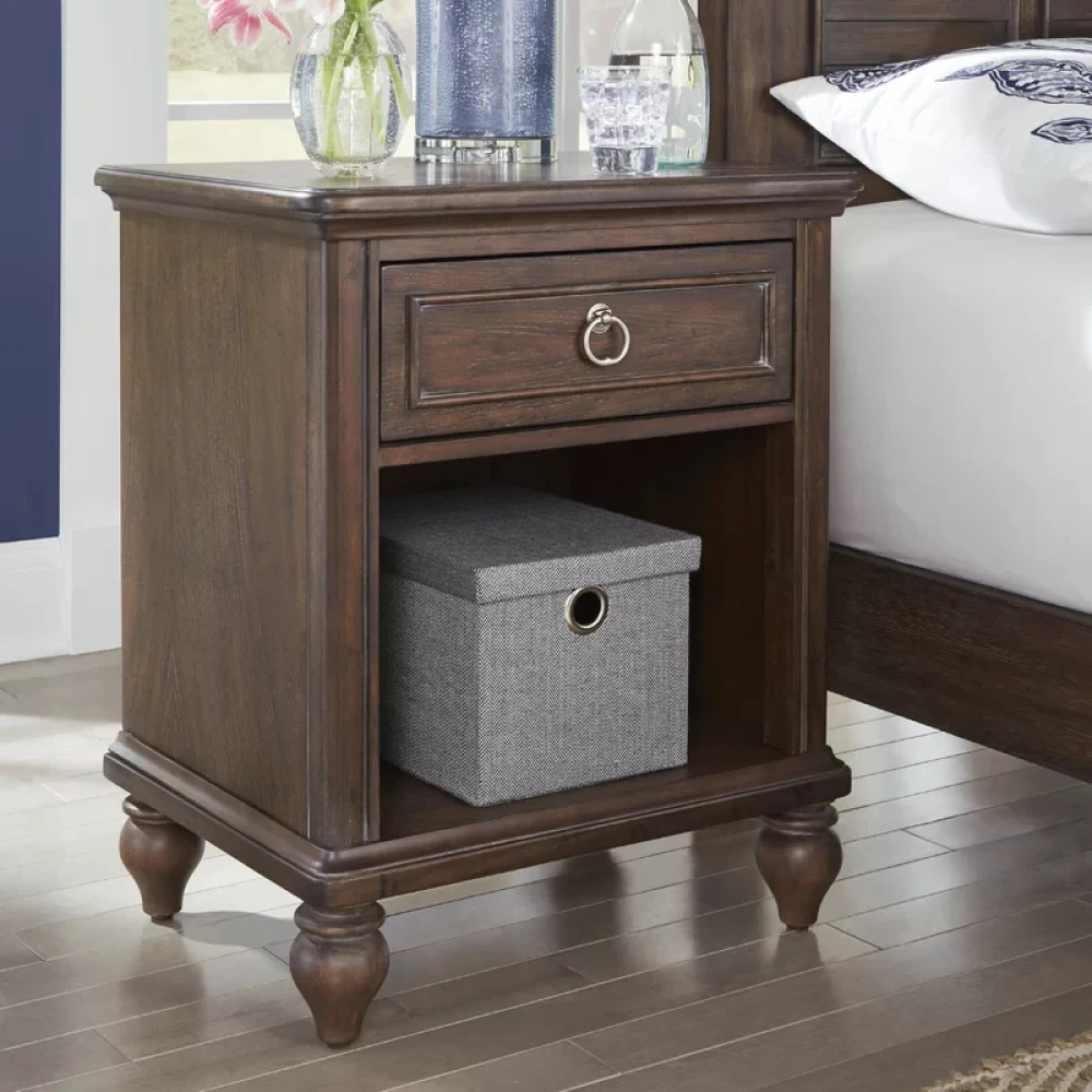 FALLON - Brown King Size Polish Finish Bedroom Set - Image 8