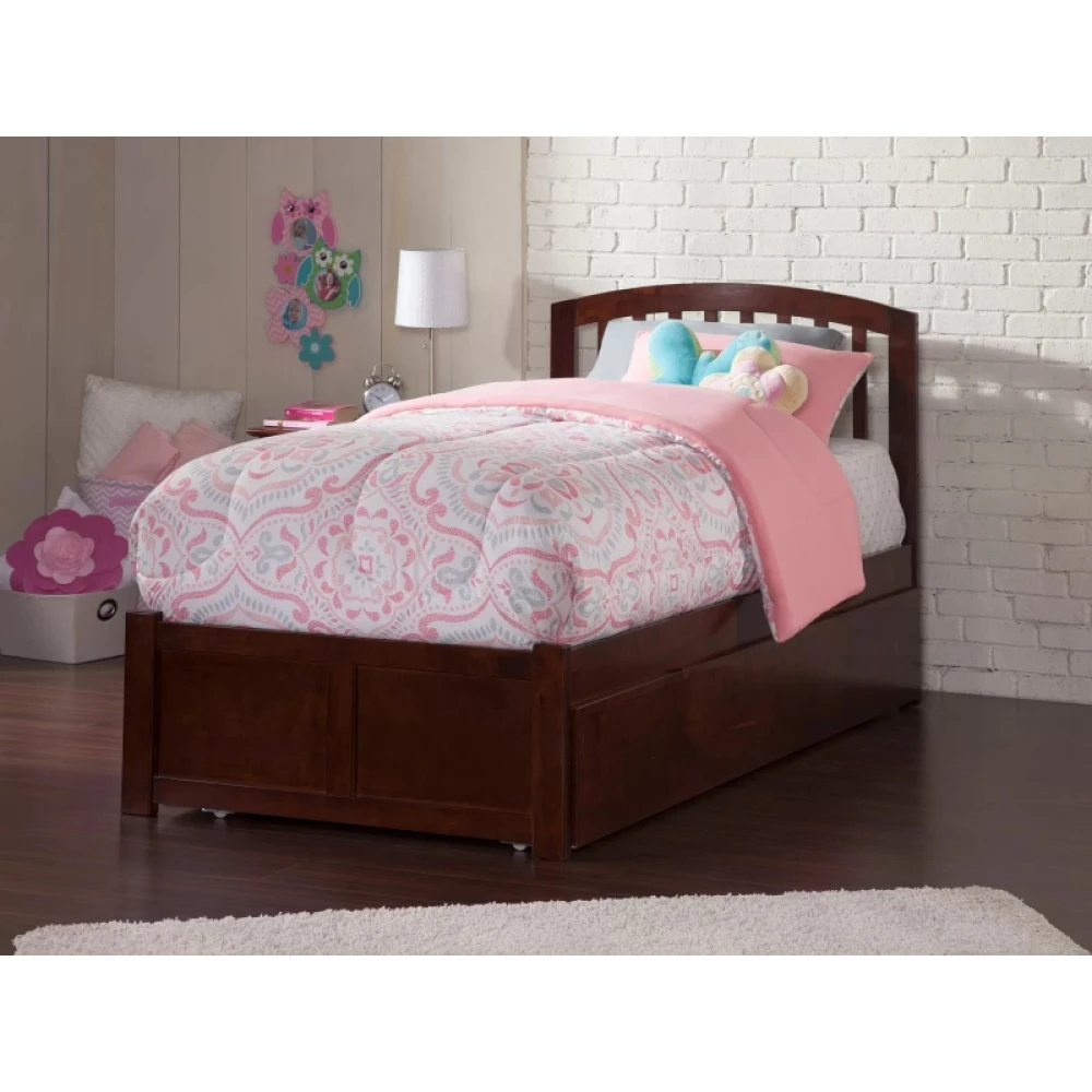 CAPUCINE - Walnut Polish Finish Kids Bed with Trundle - Image 6