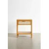 AHU - Oak Nightstand with Cane Work Drawer - Image 2