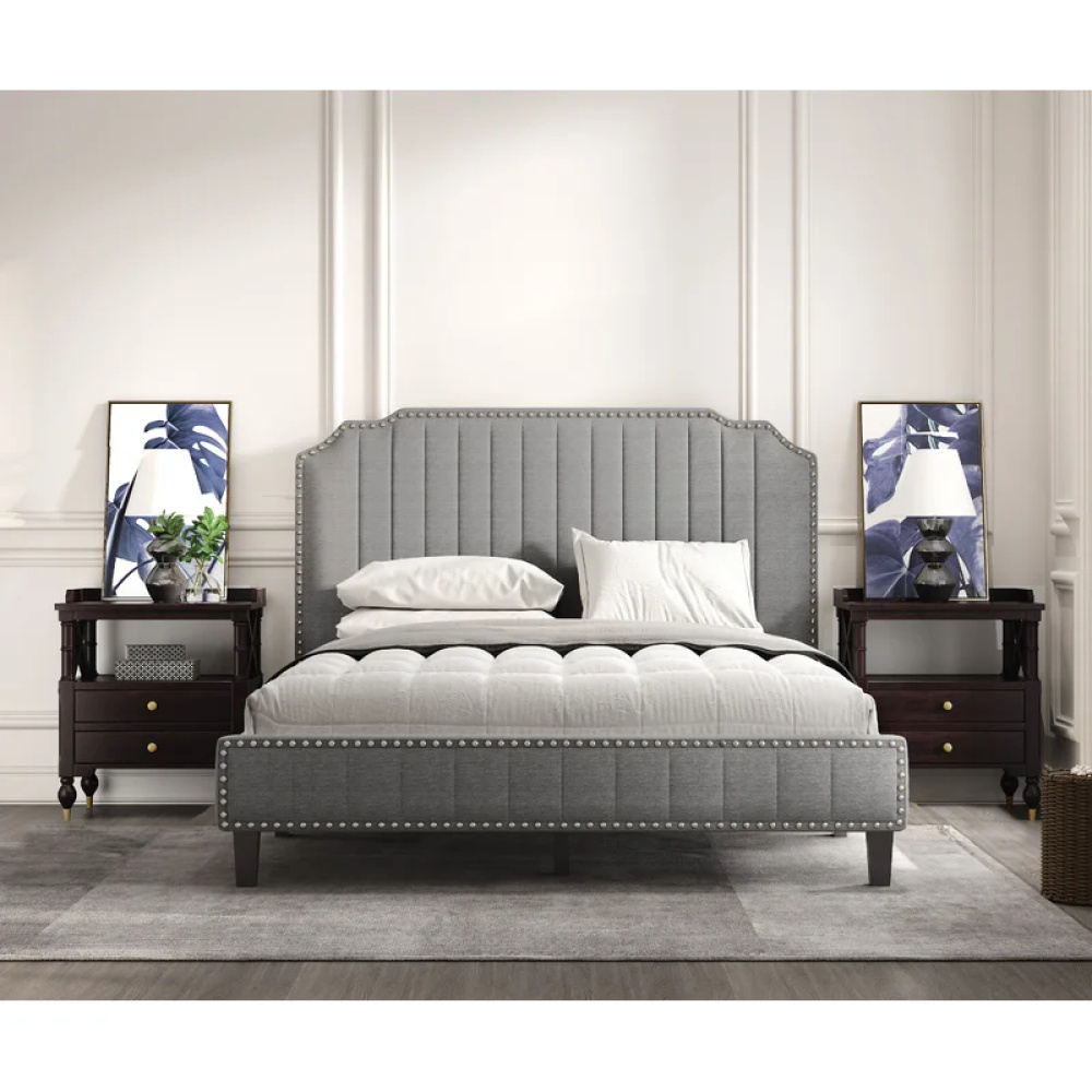 REAGEN - Grey & Brown Contemporary Style Bedroom Set