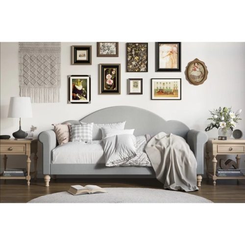 ANDREA - Grey Victorian Style Daybed