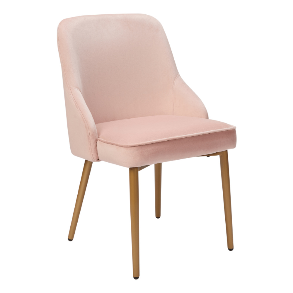 AMBER - Pink Velvet Upholstery Vanity Chair - Image 2