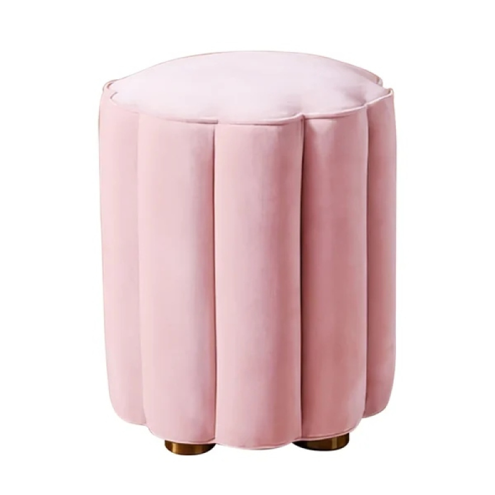 AXINE - Floral shaped Tufted Vanity Stool - Image 3