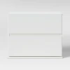 ALICE - Double Drawer Side Table White