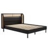 KIP - Black Cane Paneled Four piece Bedroom Set - Image 3