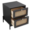 KIP - Black Cane Paneled Four piece Bedroom Set - Image 4