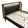 KIP - Black Cane Paneled Four piece Bedroom Set - Image 2