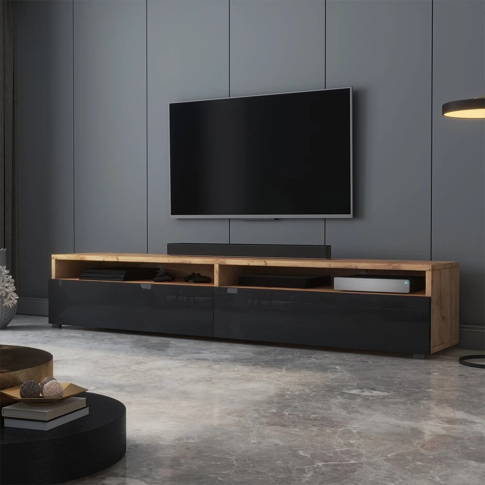 BLAIR - Brown & Black Media Display TV Console