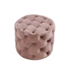 AIYLA - Blush Pink Round Tufted Vanity Stool - Image 2