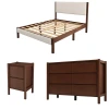 DOZY - Brown & Off White Mid Century Style Bedroom Set - Image 5