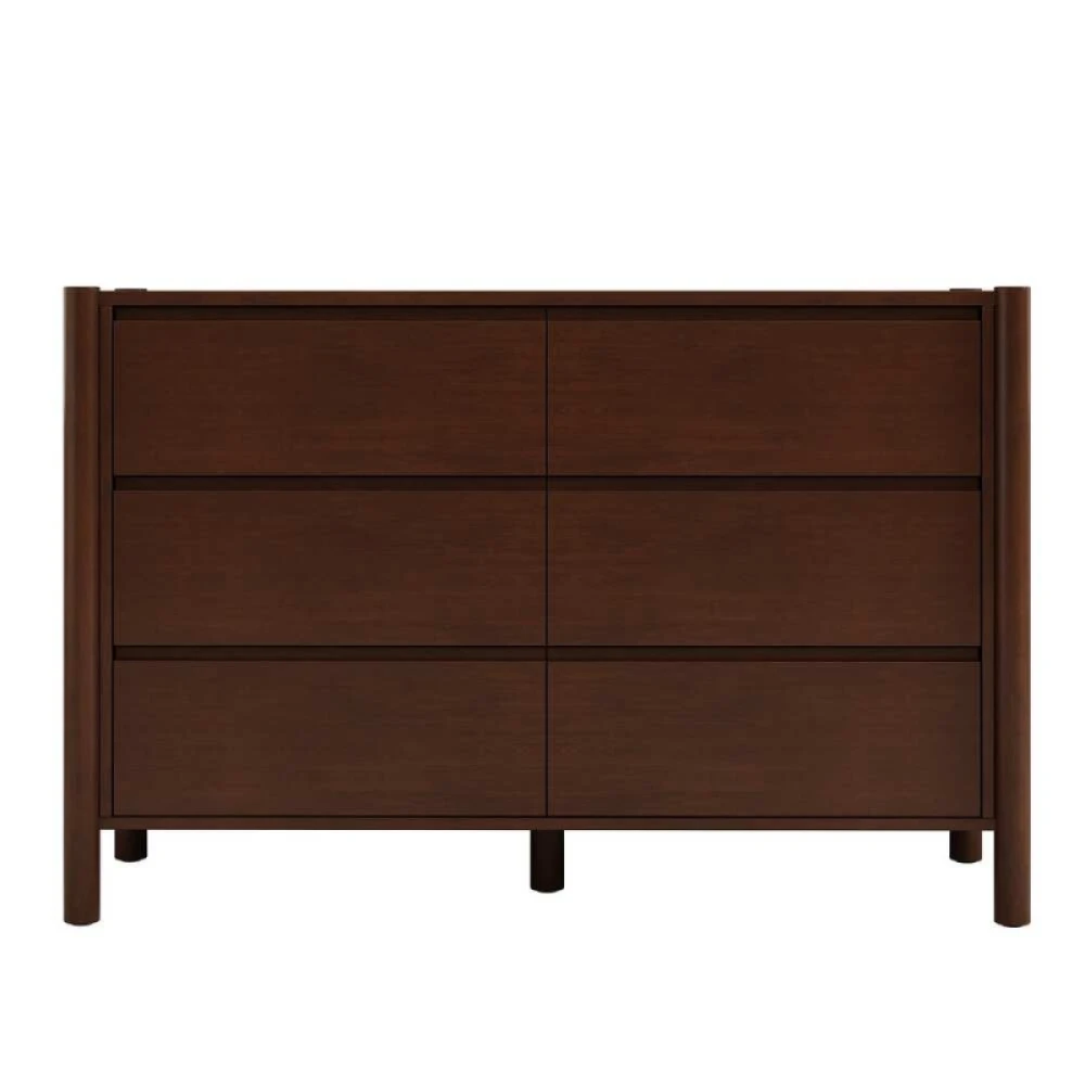 DOZY - Brown & Off White Mid Century Style Bedroom Set - Image 4