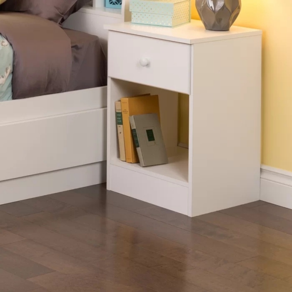 CENTAUR- Single Drawer Nightstand with Open Shelf - Image 3