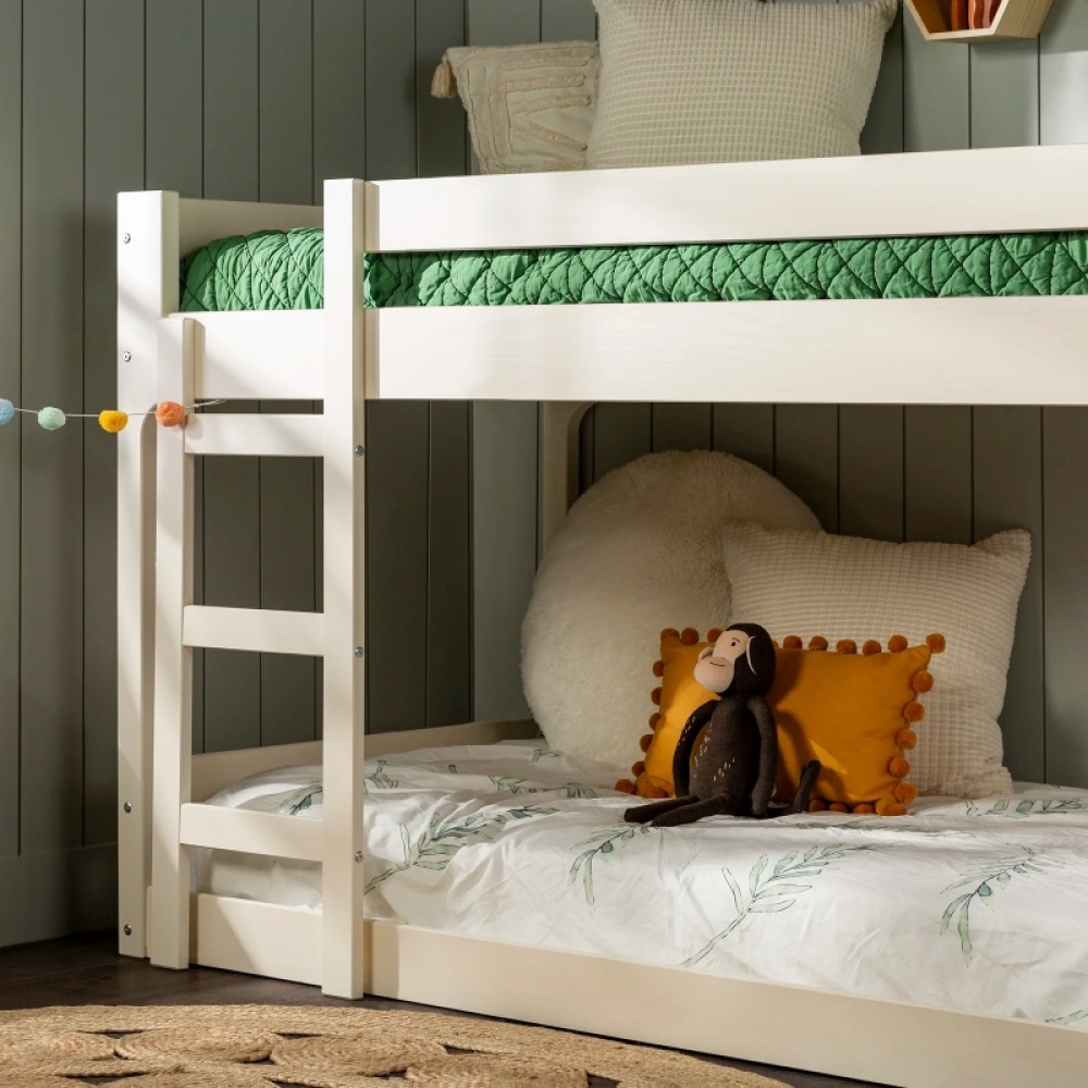 KOYKA - White Bunk Bed with Three Step Ladder - Image 7