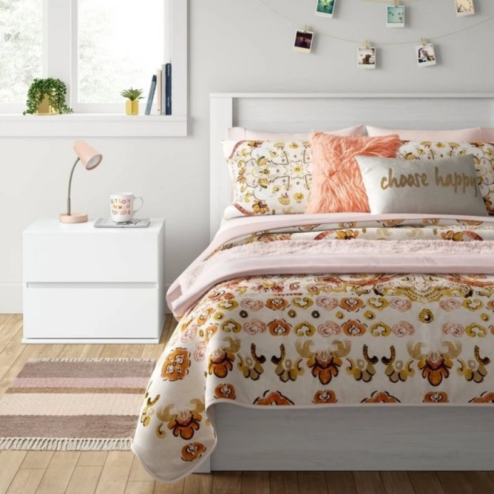 ALICE - Double Drawer Side Table White - Image 3