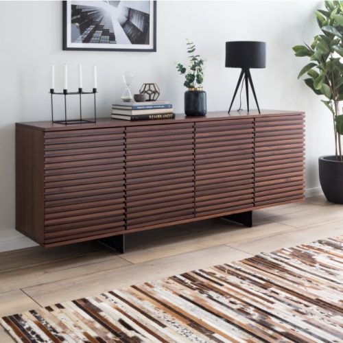 SIRI - Mid Century Style Fluted Door Panel Side Board