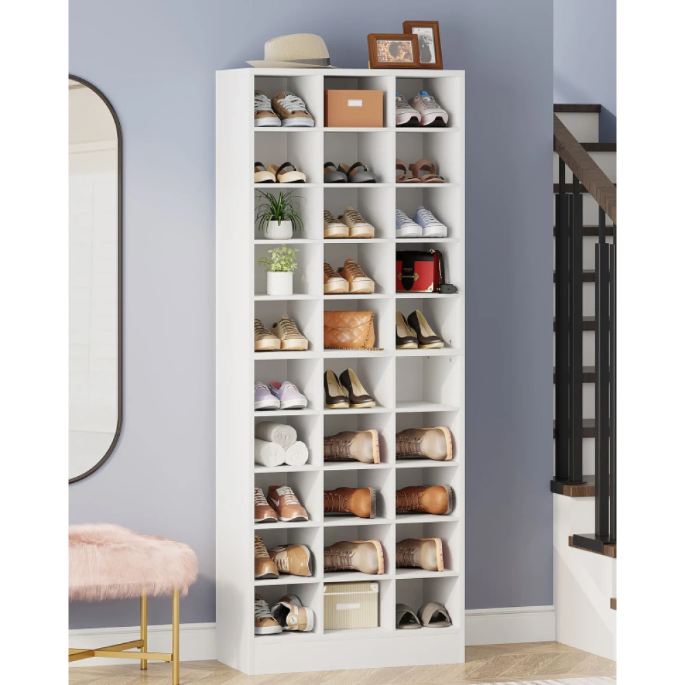 CUBBIES - Thirty Cube White Shoe Rack - Image 3