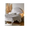 ZEY - Grey Round Headboard Queen size Bed