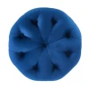 PRAKA - Blue Vanity Stool with Deep Button Tufting - Image 3