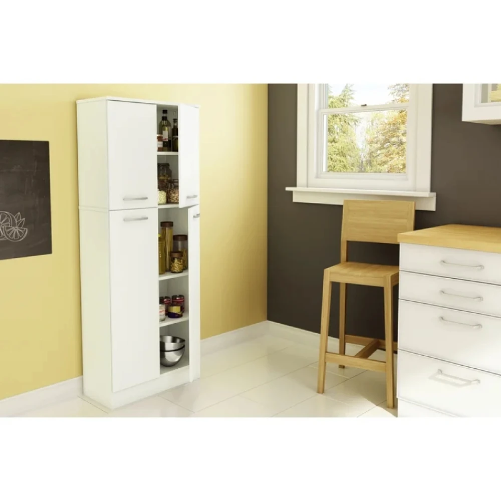 LUTIN - Four Door Kitchen Storage Cabinet White - Image 2