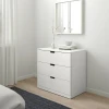 ELBEG - White Three Drawer Chester