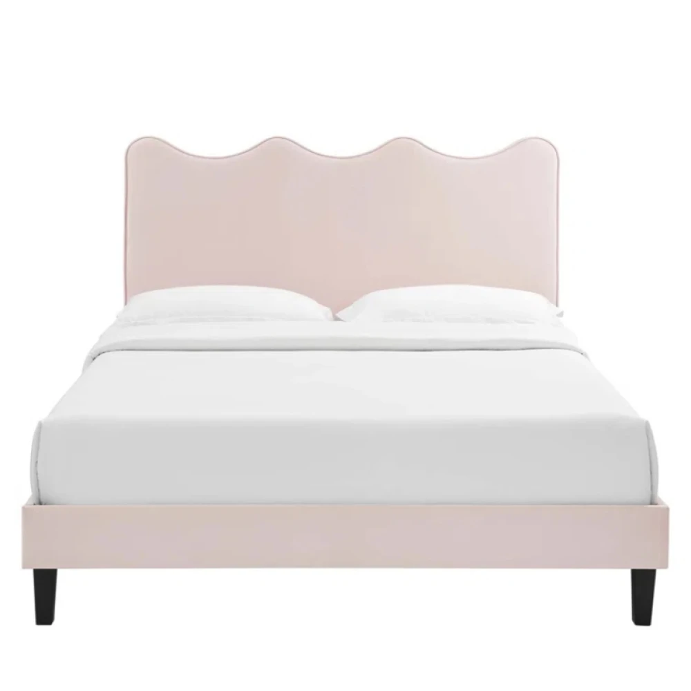 PANTHER - Light Pink King Size Platform Bed - Image 2