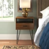 SQUAR- Dark Brown Compact Nightstand with Hairpin Legs - Image 5