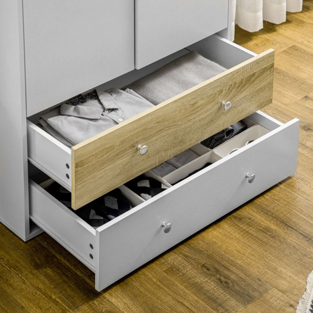 SAM - Combo Double Door Wardrobe & Drawers - Image 5