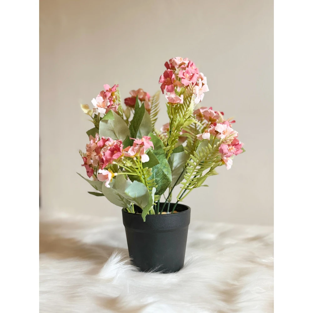 PINK BLOOM - Decorative Flower Planter With Pot