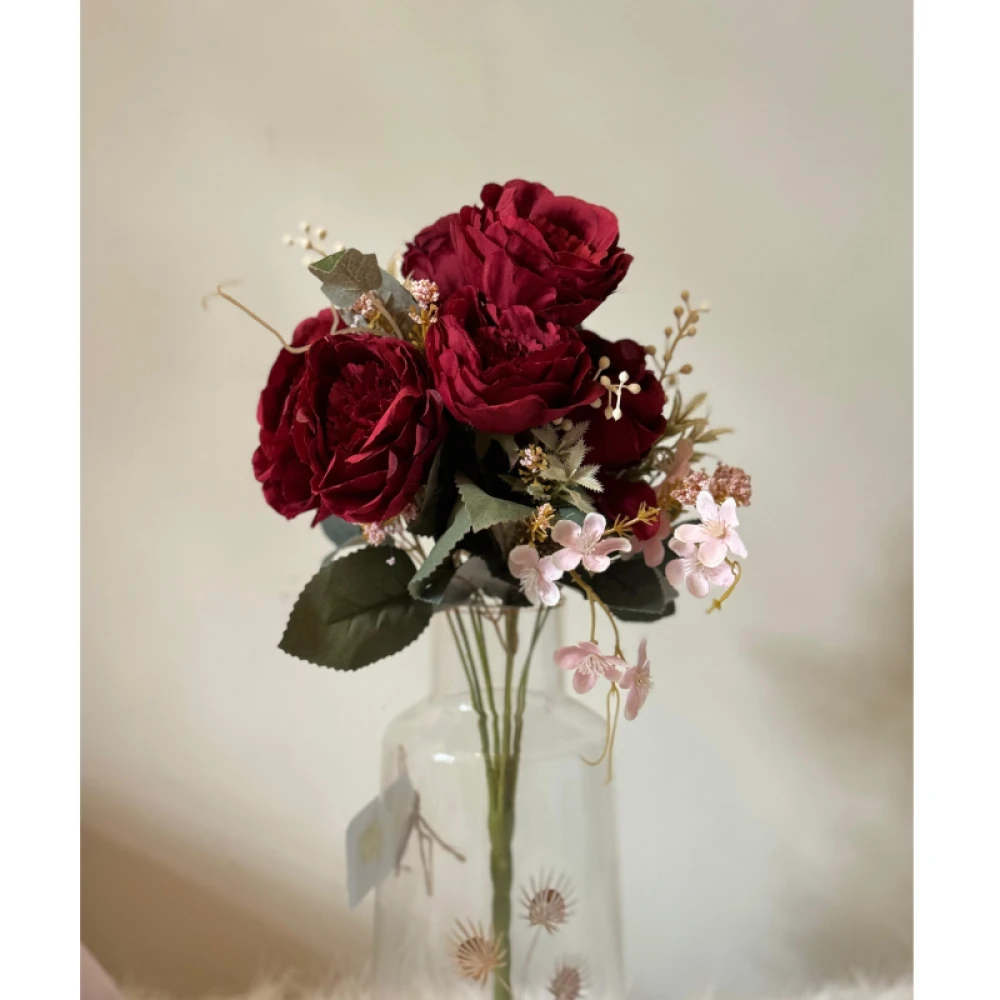 RED ROSE - Decorative Artificial Flower Stem - Image 2