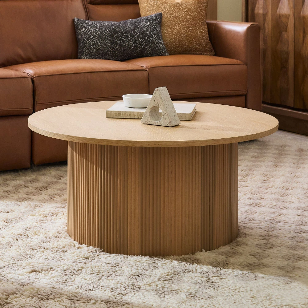 ARBOR - Round Reed Base Coffee Table