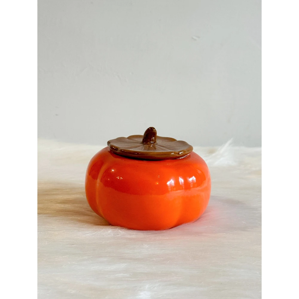 TERRA - Decorative Persimmon Shaped Ceramic Candy jar