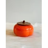 TERRA - Decorative Persimmon Shaped Ceramic Candy jar
