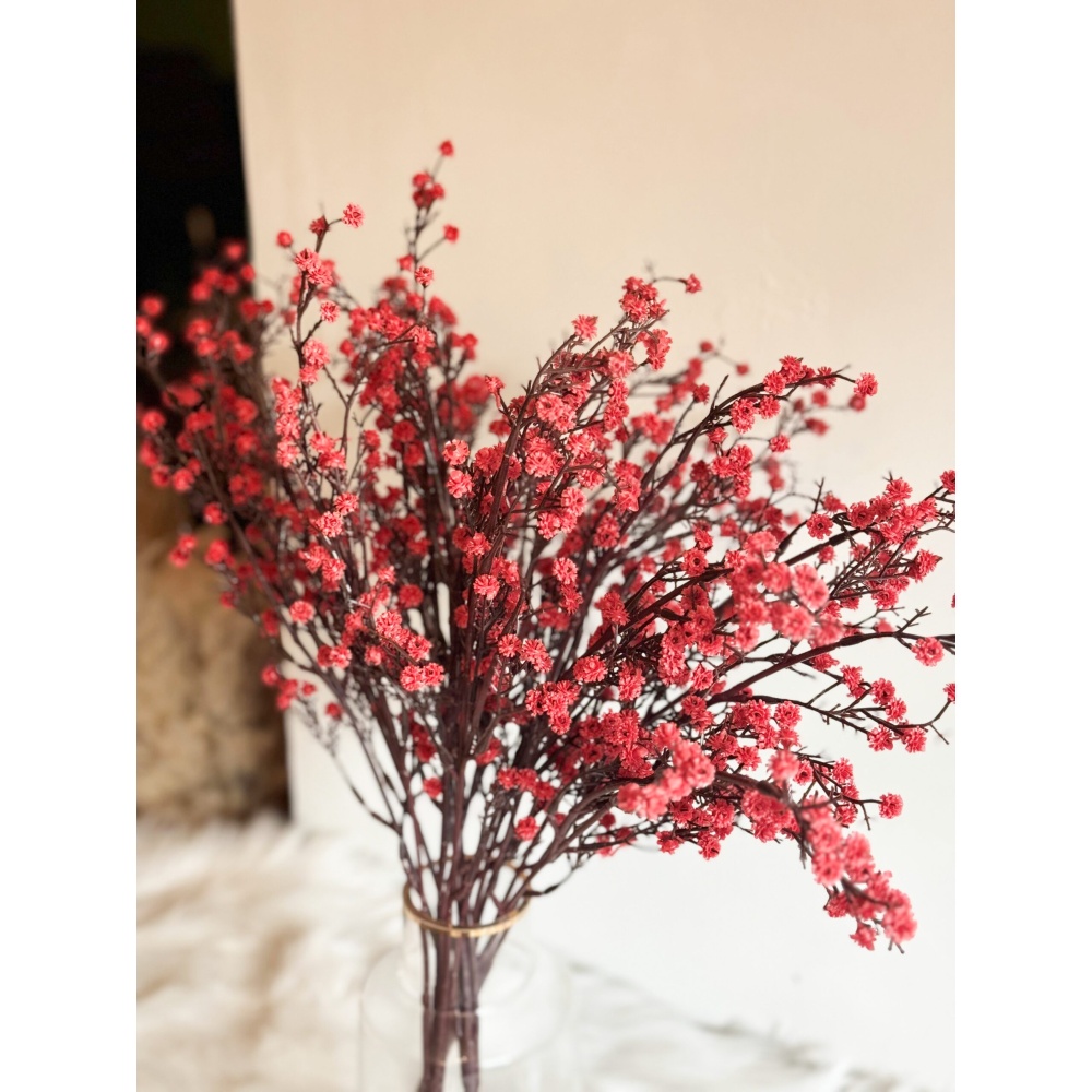 RED BABY BREATH - Decorative Flower Stem - Image 2