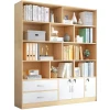 VAULTA - Oak Brown and White Office Storage Bookshelf - Image 2