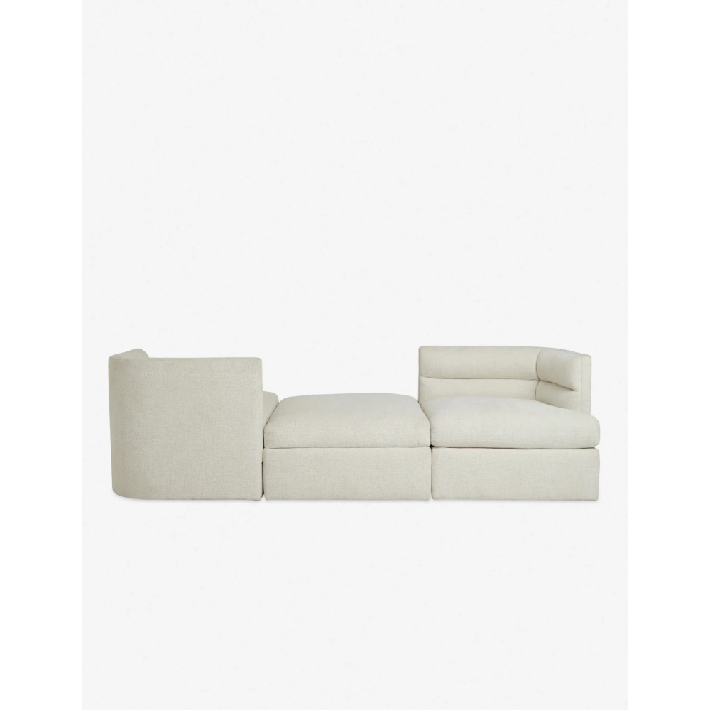 DREZY - Off White Cushioned Chaise Lounge