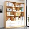 VAULTA - Oak Brown and White Office Storage Bookshelf