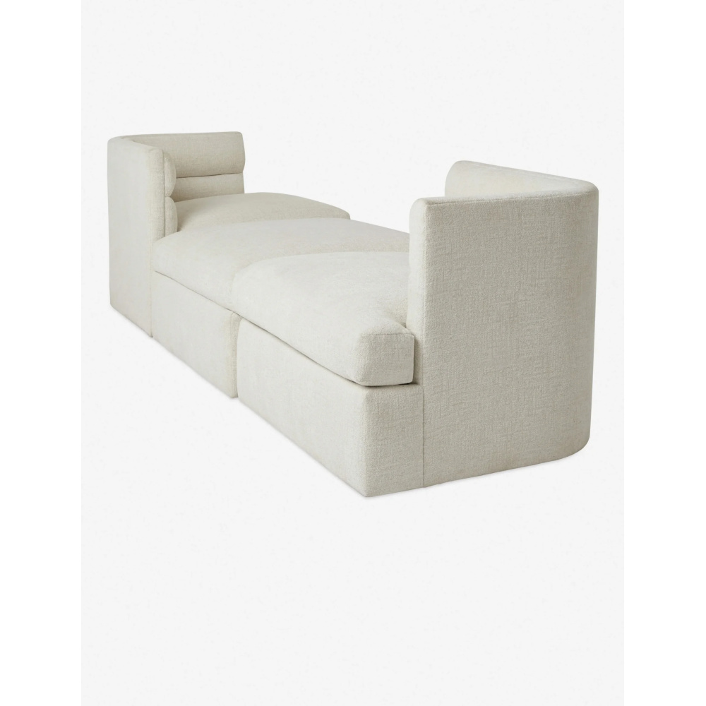 DREZY - Off White Cushioned Chaise Lounge - Image 3