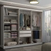BRIO - White Six Door Super Gloss Finish Wardrobe - Image 2
