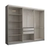 BRIO - White Six Door Super Gloss Finish Wardrobe - Image 4