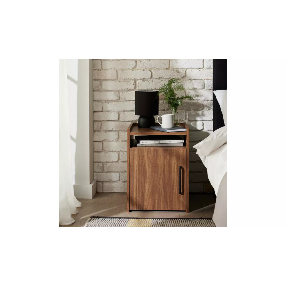 PLAVES - Walnut Brown storage Night Stand