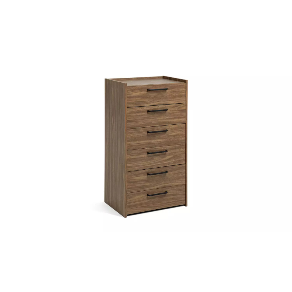 MIBBLE - Industrial Style Walnut Brown Chest Of Drawer - Image 2