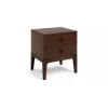 DRUNT - Dark brown Dual Drawer Nightstand - Image 2