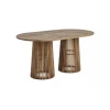 GRUB - Seven Piece Modern Dining Table Set in Walnut Brown & Green - Image 3