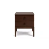 DRUNT - Dark brown Dual Drawer Nightstand - Image 3
